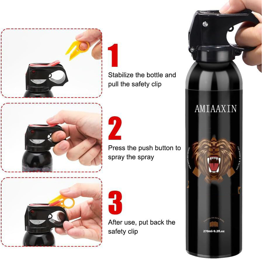 Bear Spray - Guard Alaska Bear Deterrent Self Defense Spray9 oz, Max Strength 20% OC, Up to 40ft Range, Great for Hiking, Camping, Hunting