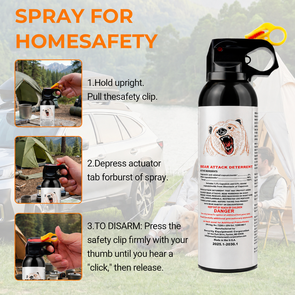 Bear Spray - Guard Alaska Bear Deterrent Self Defense Spray, 9 oz, Max Strength 20% OC, Up to 40ft Range, Great for Hiking, Camping, Hunting