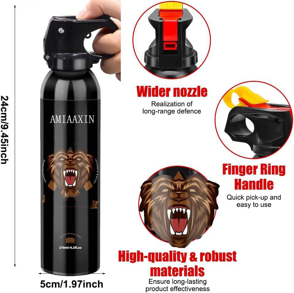 Bear Spray - Guard Alaska Bear Deterrent Self Defense Spray9 oz, Max Strength 20% OC, Up to 40ft Range, Great for Hiking, Camping, Hunting