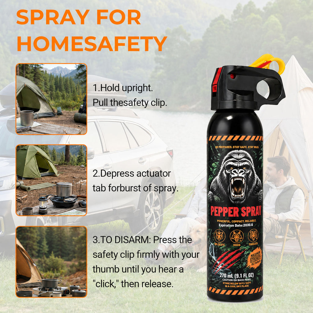 Bear Spray - Guard Alaska Bear Deterrent Self Defense Spray, 9 oz, Max Strength 20% OC, Up to 40ft Range, Great for Hiking, Camping, Hunting