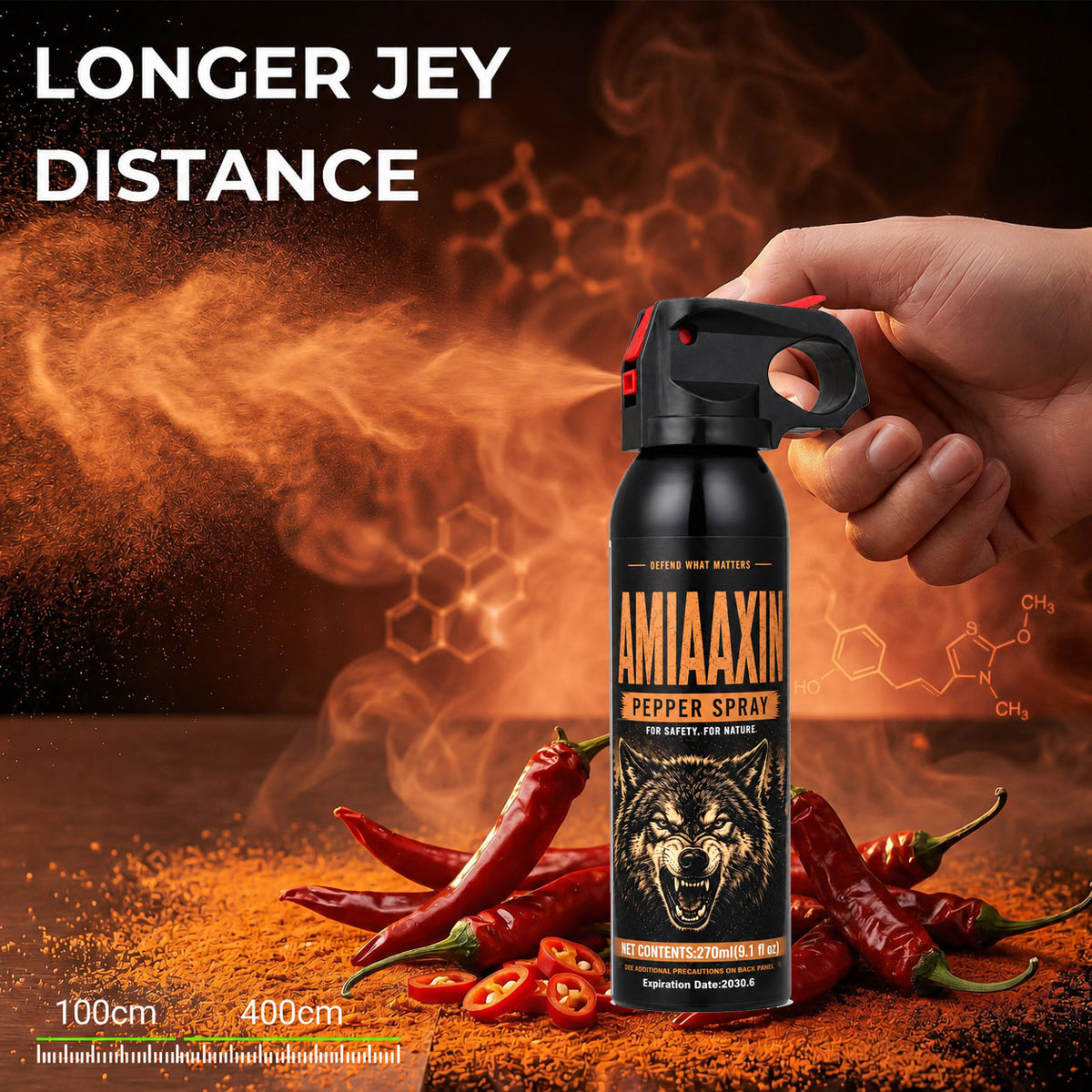 Bear Spray - Guard Alaska Bear Deterrent Self Defense Spray9 oz, Max Strength 20% OC, Up to 40ft Range, Great for Hiking, Camping, Hunting