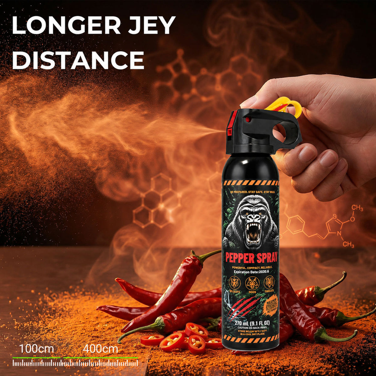 Bear Spray - Guard Alaska Bear Deterrent Self Defense Spray, 9 oz, Max Strength 20% OC, Up to 40ft Range, Great for Hiking, Camping, Hunting