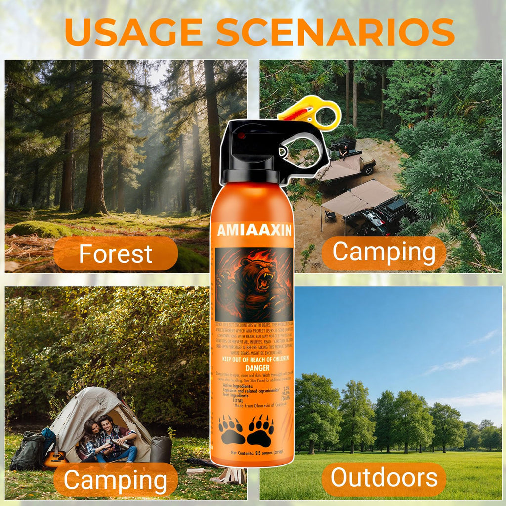 Bear Spray - Guard Alaska Bear Deterrent Self Defense Spray9 oz, Max Strength 20% OC, Up to 40ft Range, Great for Hiking, Camping, Hunting