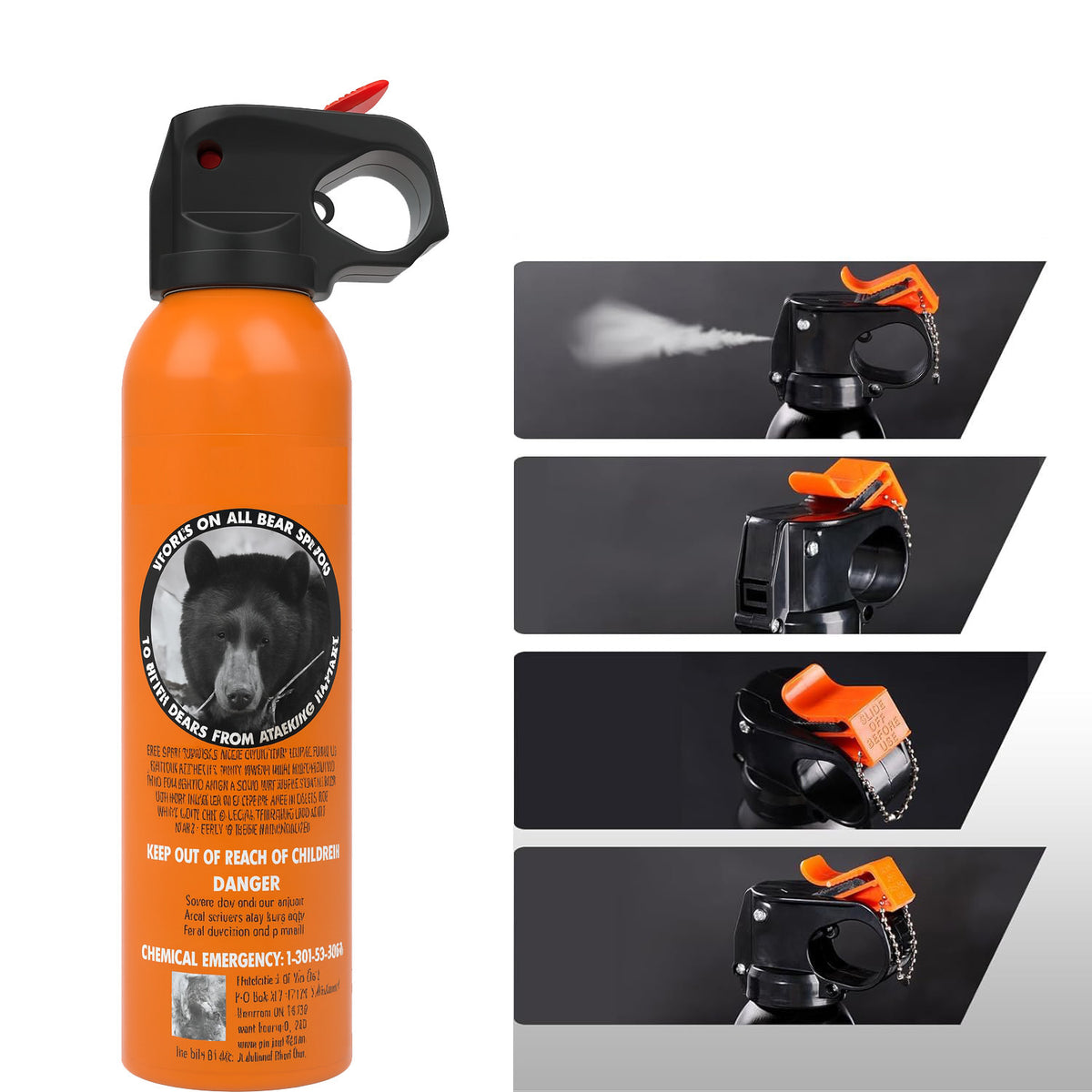 Bear Spray - Guard Alaska Bear Deterrent Self Defense Spray9 oz, Max Strength 20% OC, Up to 40ft Range, Great for Hiking, Camping, Hunting