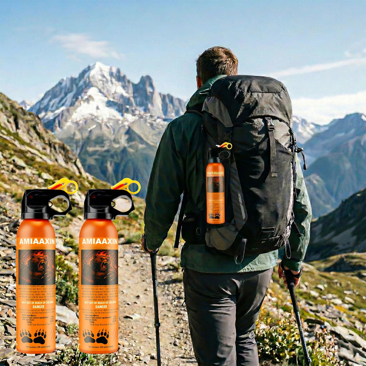Bear Spray - Guard Alaska Bear Deterrent Self Defense Spray9 oz, Max Strength 20% OC, Up to 40ft Range, Great for Hiking, Camping, Hunting