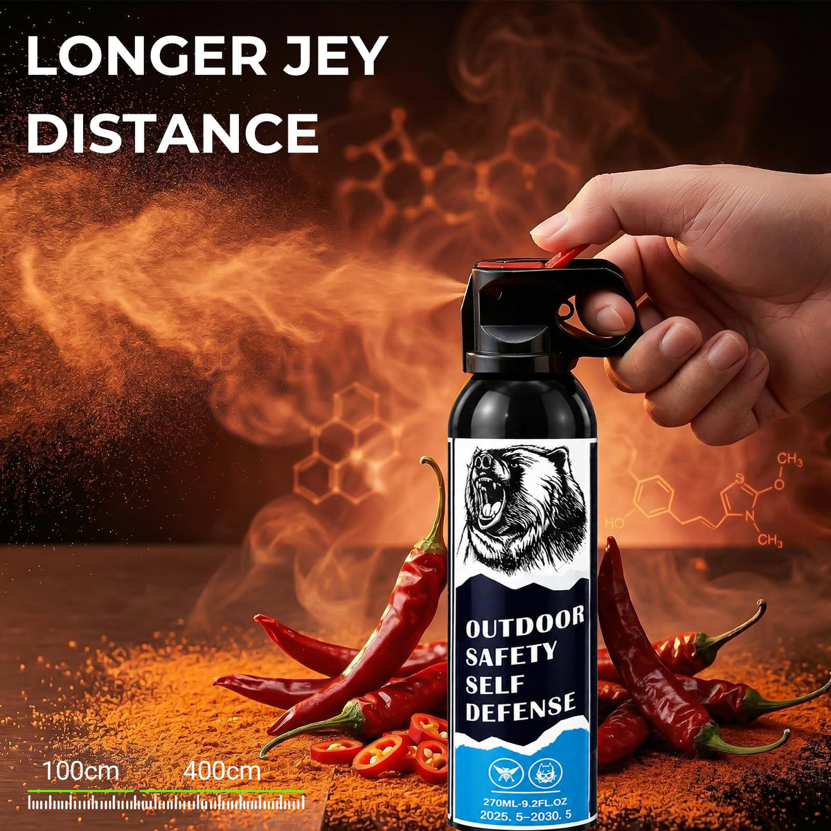Bear Spray - Guard Alaska Bear Deterrent Self Defense Spray9 oz, Max Strength 20% OC, Up to 40ft Range, Great for Hiking, Camping, Hunting